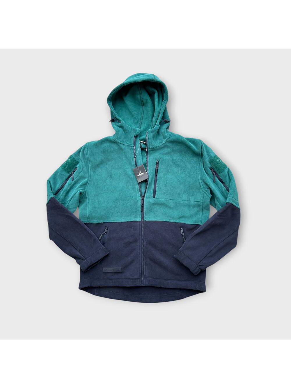 BAERSkin Tactical Supply Fleece Hoodie Jacket Men’s Medium Bottle Green Navy NWT
